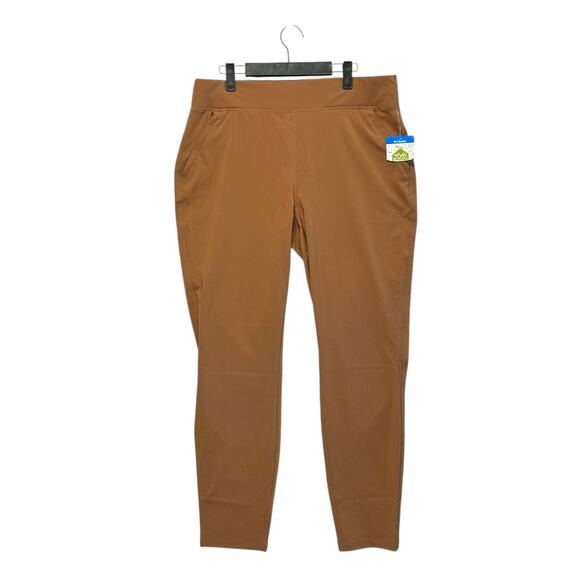 Columbia Anytime Slim Pull On Pant NWT Women's Sz L Tan Gorpcore Casual Everyday - Picture 1 of 7